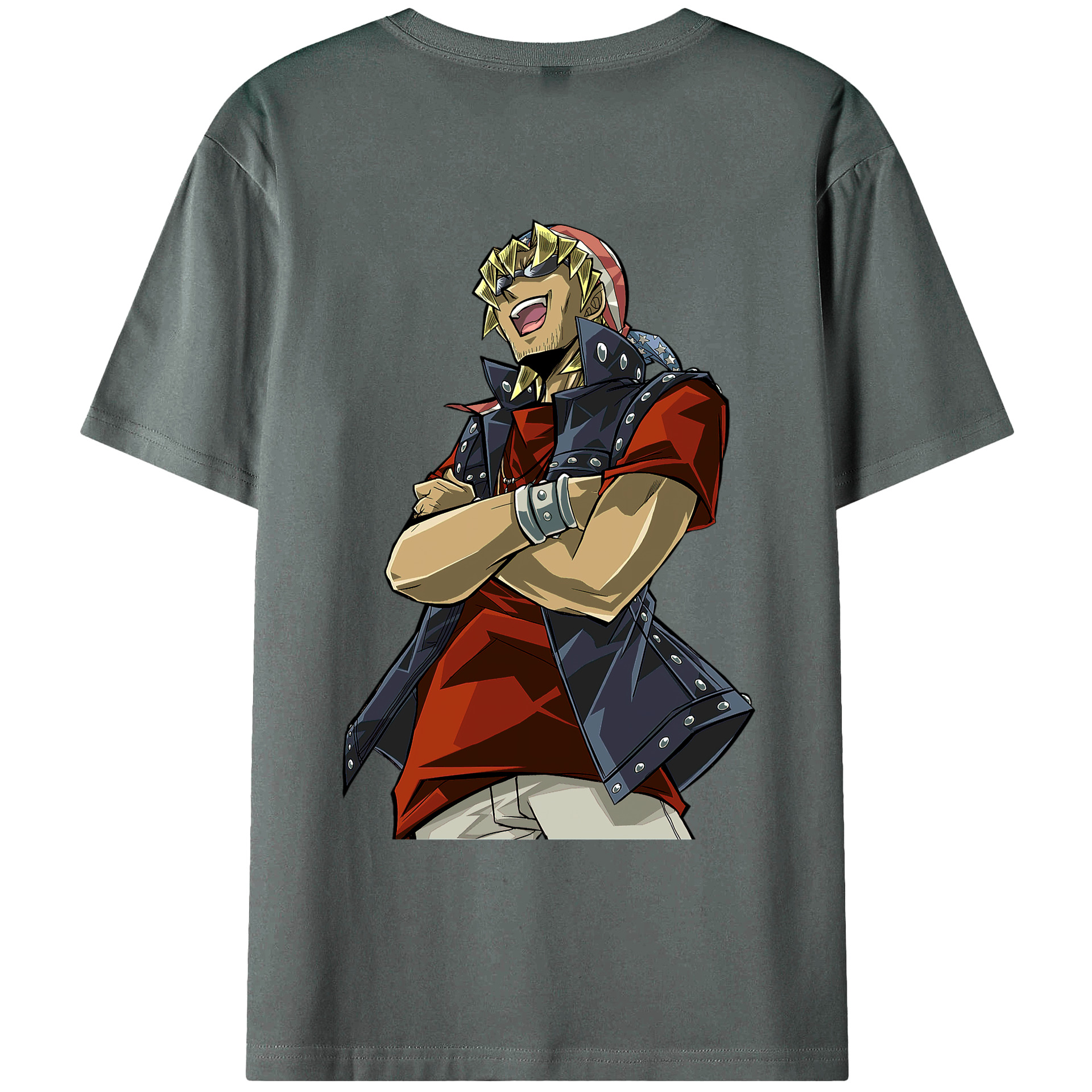 （画像用） 遊☆戯☆王 Yu-Gi-Oh! 綿100％ メンズ半袖Tシャツ（バックプリント） 通気性